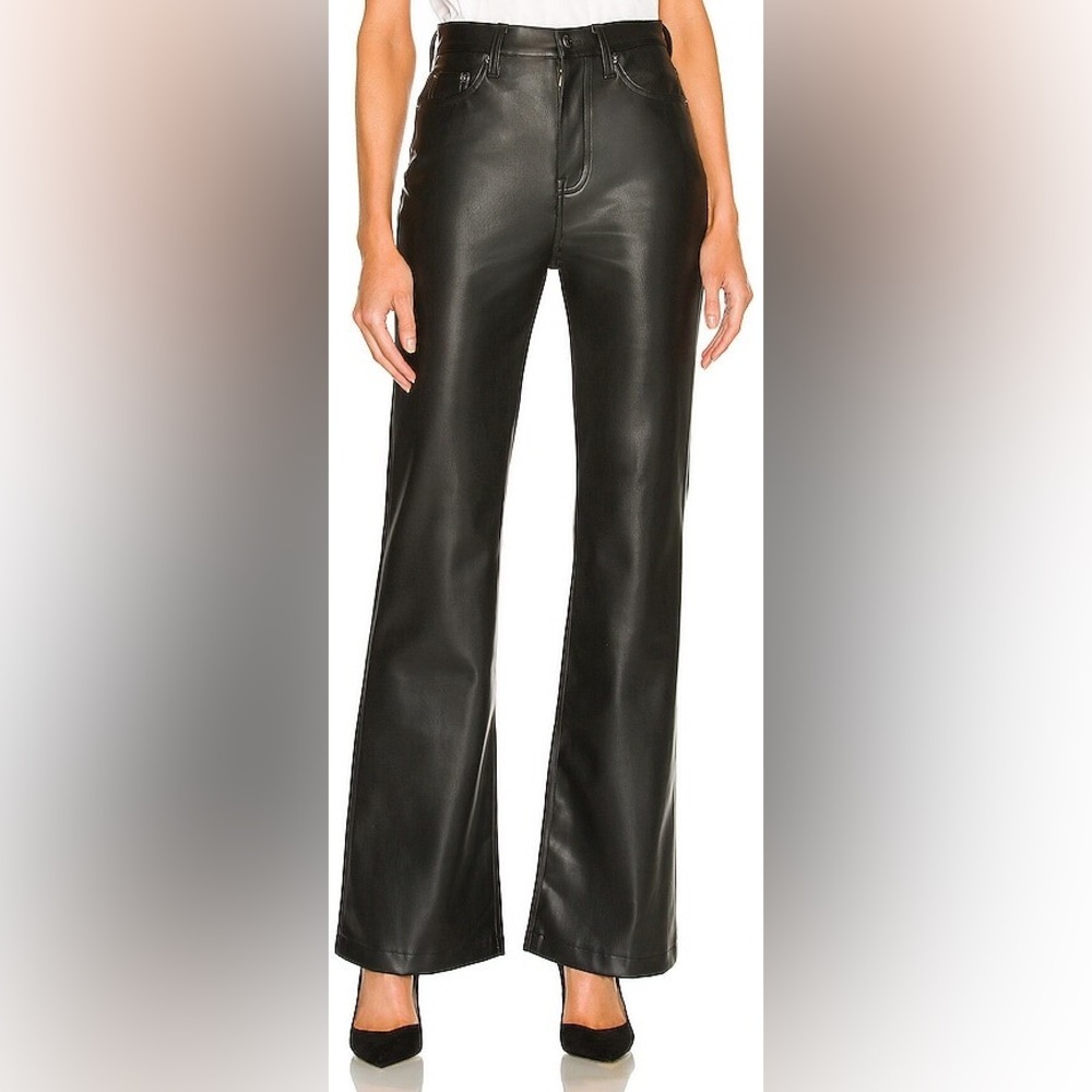 Pistola Stevie High Rise Wide Leg in Slate Black - Size 25